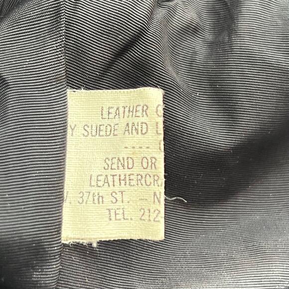 Vintage Black Leather Motorcycle Jacket motto jacket biker classic winter - Picture 9 of 11